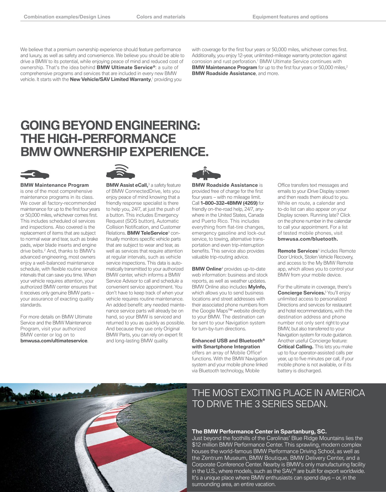 2015 BMW 3-Series Sedan Brochure Page 60